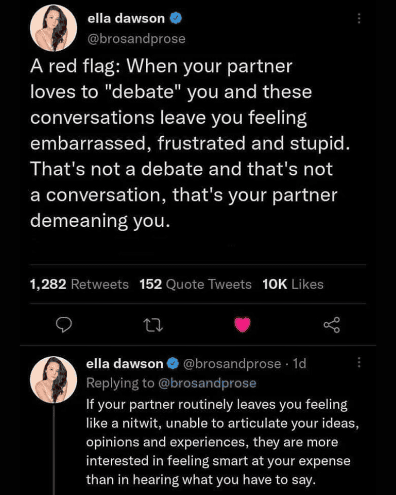 Demeaning Partner Conversations